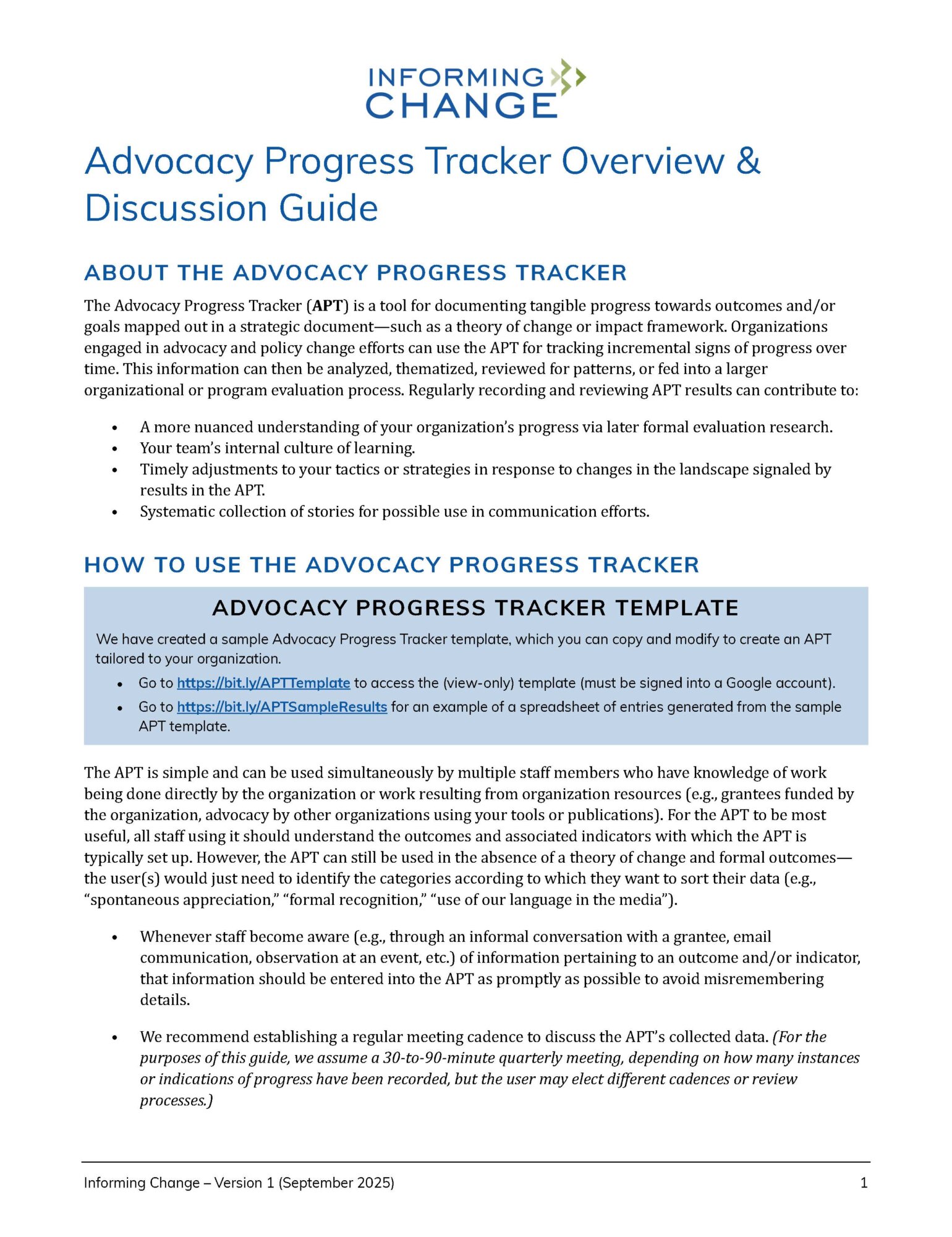 Advocacy Progress Tracker Overview & Discussion Guide v1 2025_Cover
